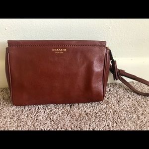 Authentic Coach leather wristlet